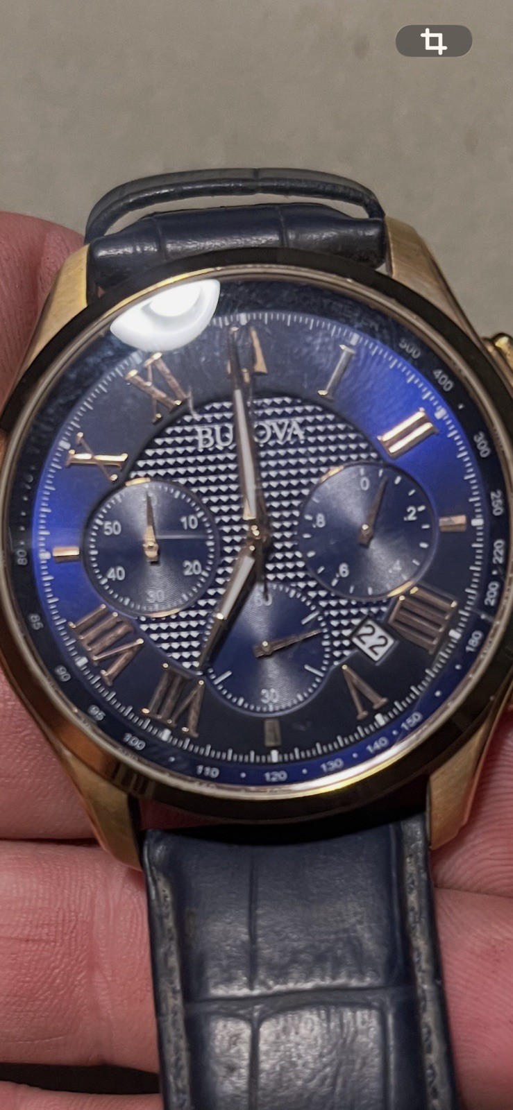 Bulova Men’s Wilton Chronograph 46mm Watch Quartz, Blue, 97B170