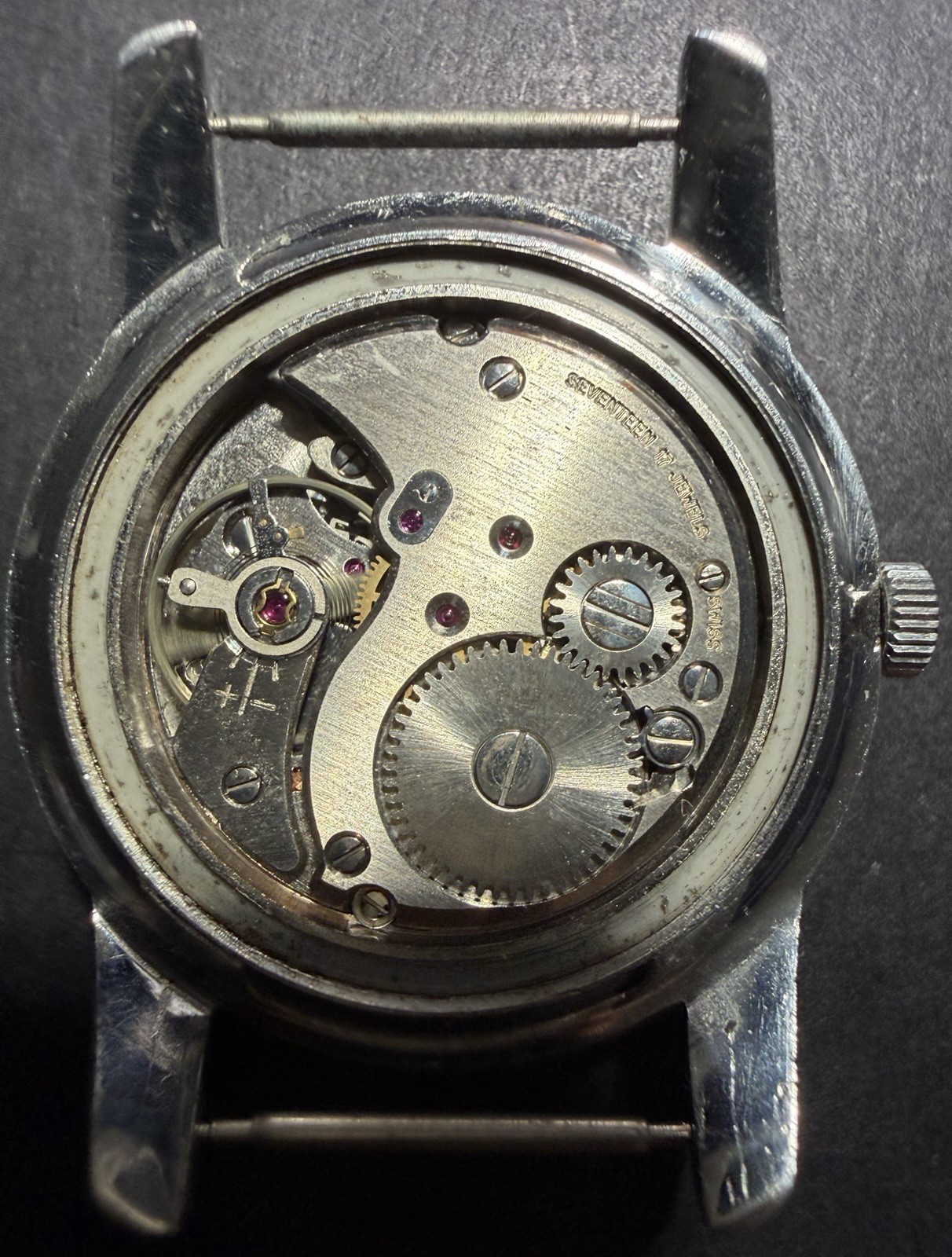 60’s Henry Sandoz &Fils Submariner Bathyscaphe MK1 Black for Military Use Rare.