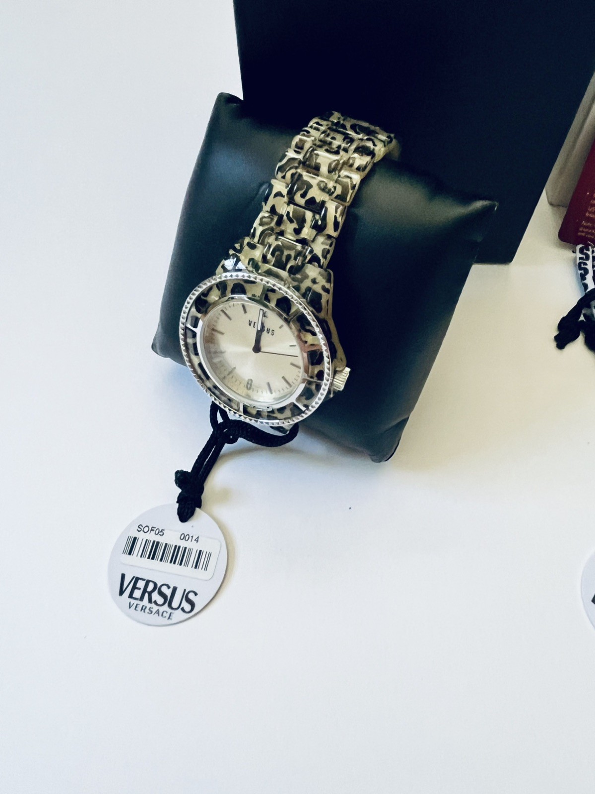 Versus by Versace SOF050014 Tokyo Champagne Dial Leopard-pattern Plastic Watch