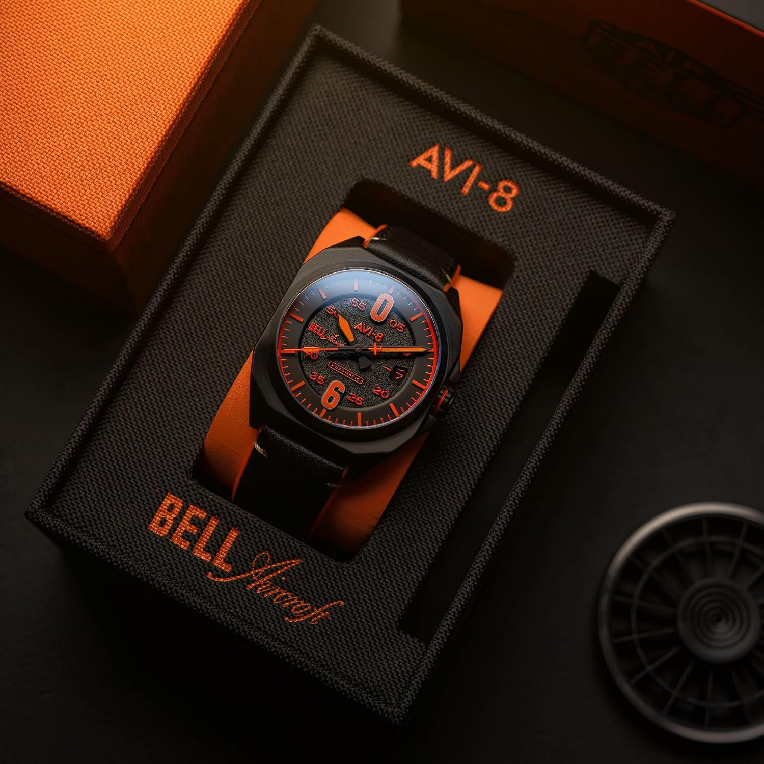 Men’s 41mm Bell X-1 Machbuster Automatic Watch – Rubber/Leather Strap