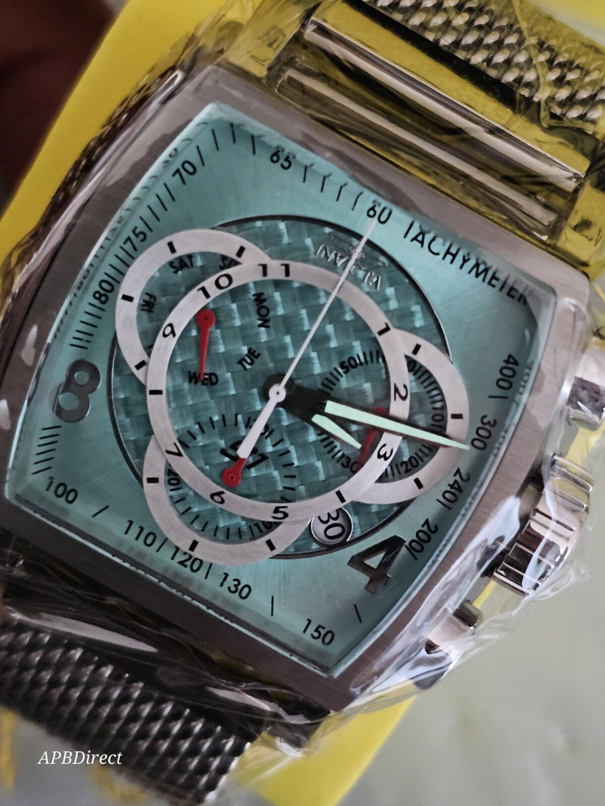 Invicta – S1 Rally – Blue Glass Fiber – Milanese Swiss Z60 FE Chrono Mens Watch