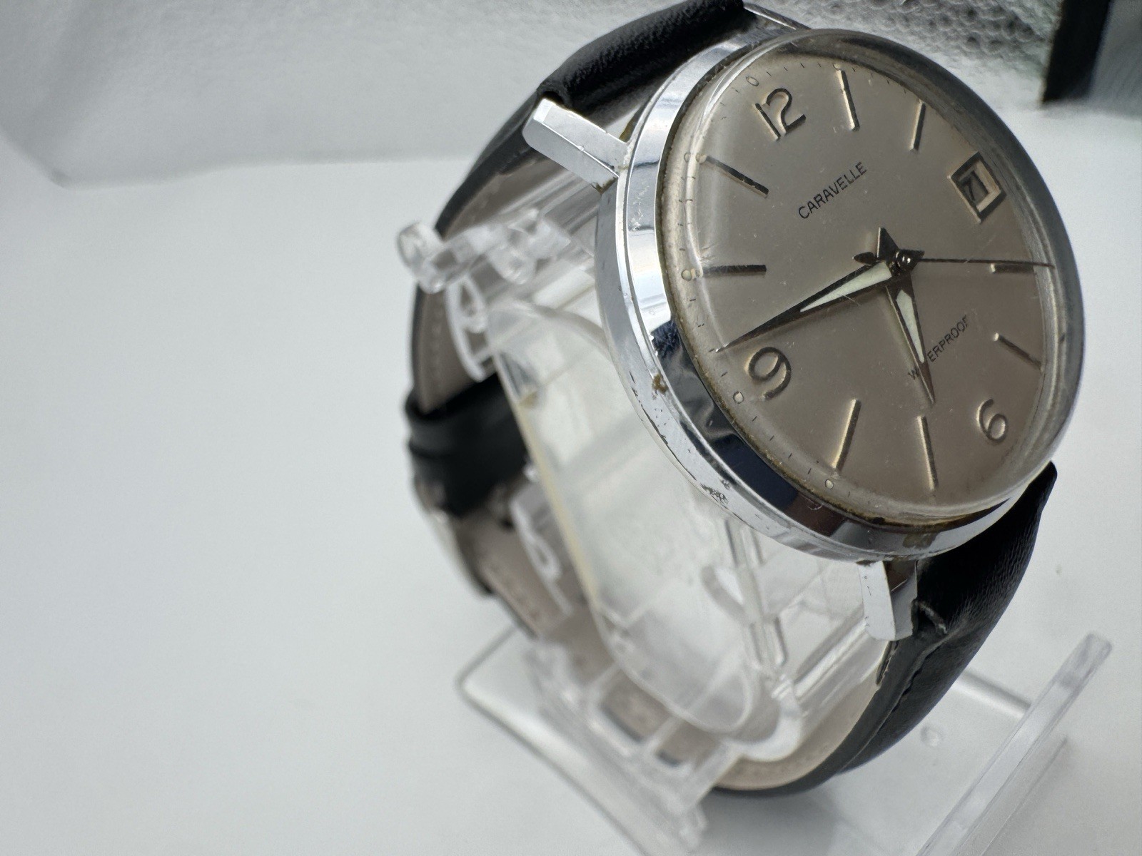Vintage Caravelle Waterproof Men’s Watch 36.5mm Japan Dial Date Running