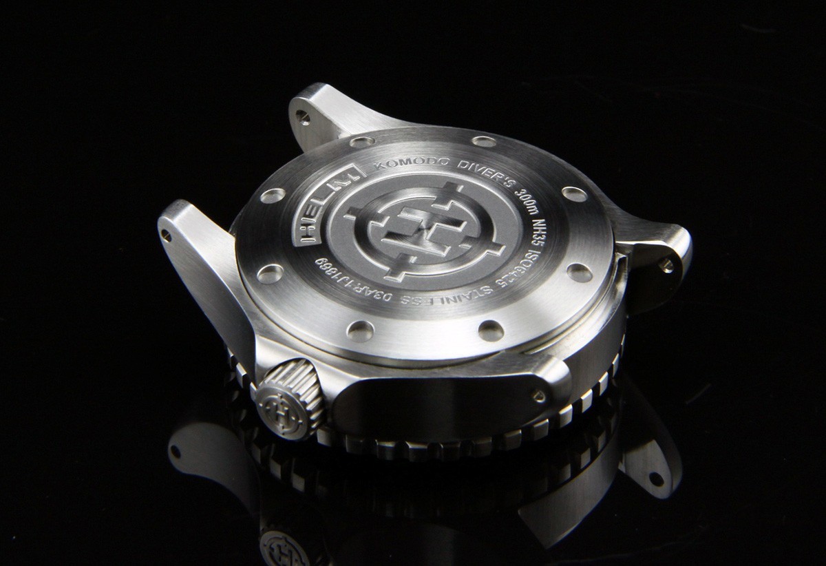 HELM Komodo Men’s 40mm NH35 Automatic Wristwatch w/Full Set Steel Bracelet