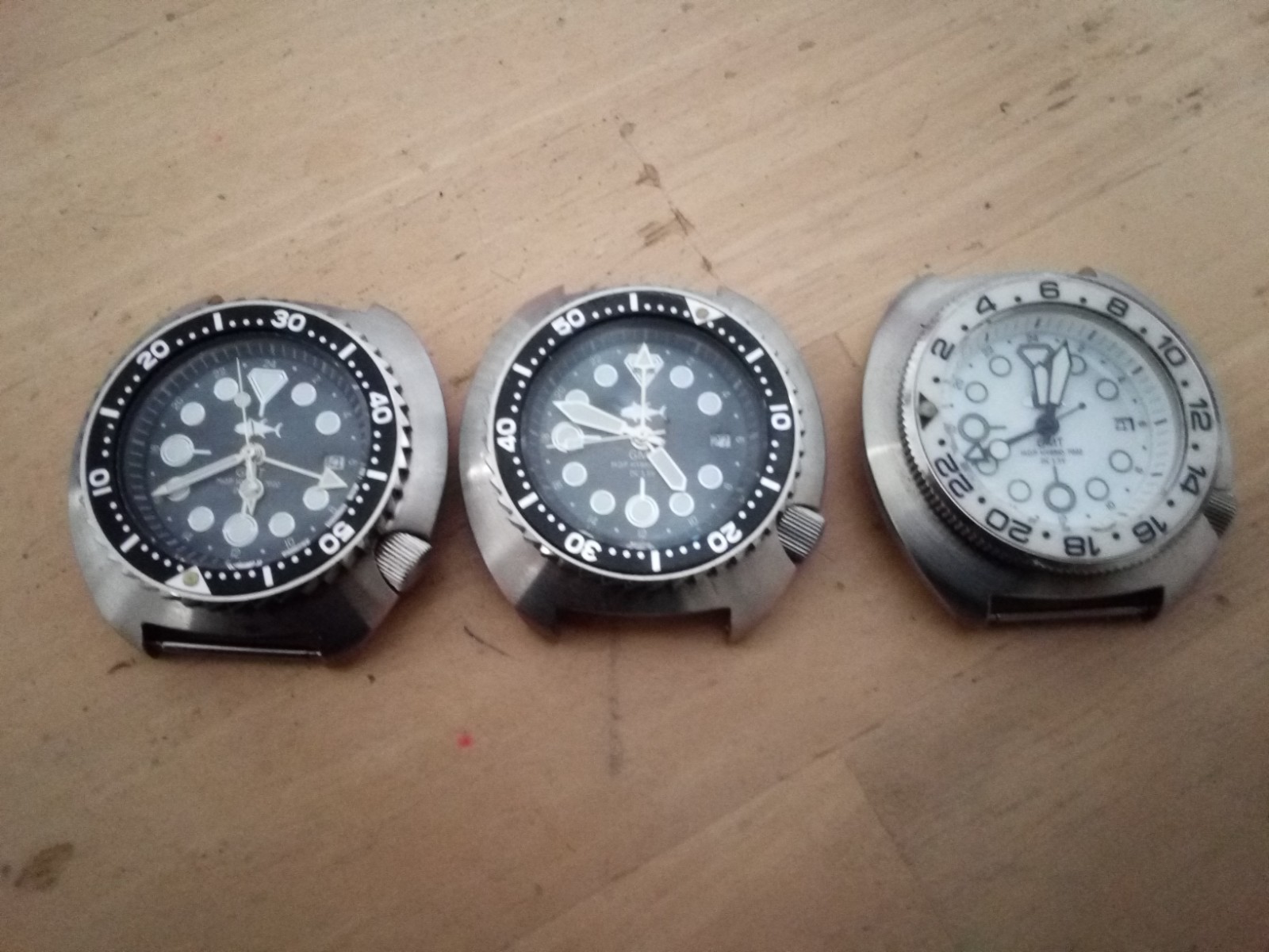 Dragonshroud Mod Watch Lot, BROKEN, FOR REPAIR & PARTS ONLY, Seiko Turtle Style
