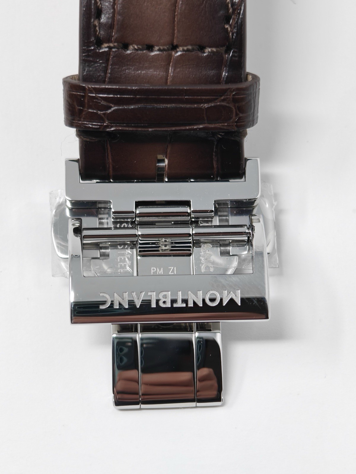 MontBlanc Star Legacy Day Date Chronograph Watch Brown Aligator Leather 126080