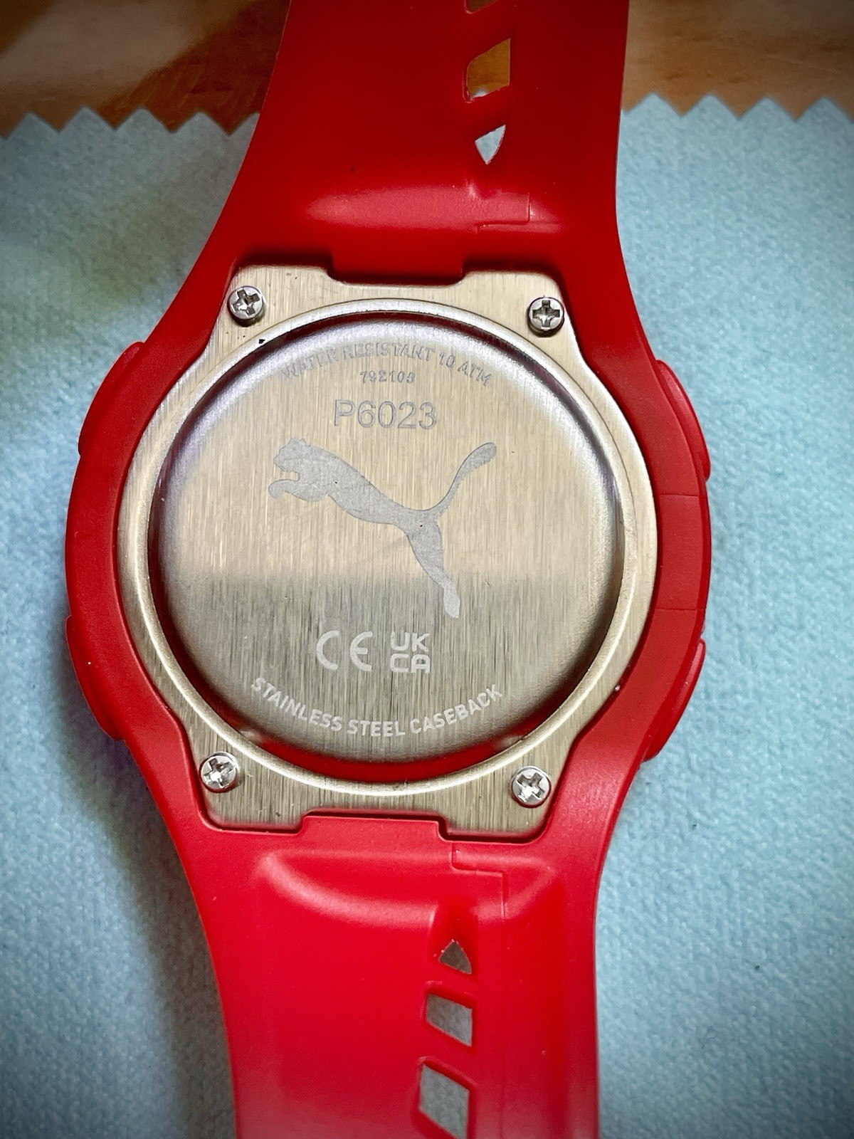 PUMA Women’s Watch P6023- Puma 3 LCD, Red Tone Polycarbonate – New!