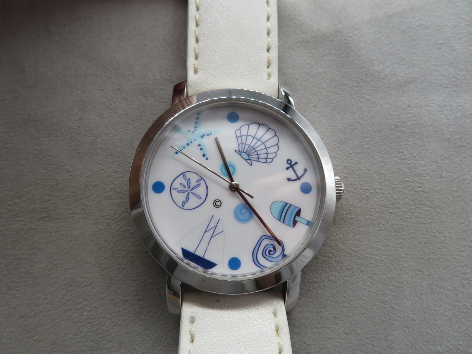 Shard Nautical Beach Theme Quartz Watch Shell Anchor Dial New Battery