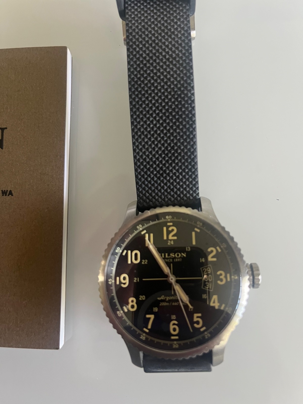 Filson Mackinaw Field Watch 11000300 by Shinola 43mm Black Dial Quartz 200m