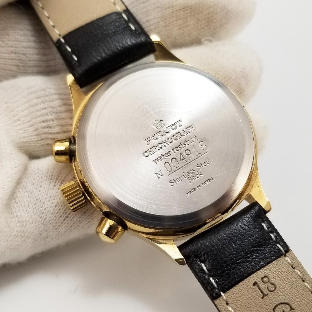 [A4M] Poljot Chronograph Manual Wind Vintage Wristwatch [r8s]