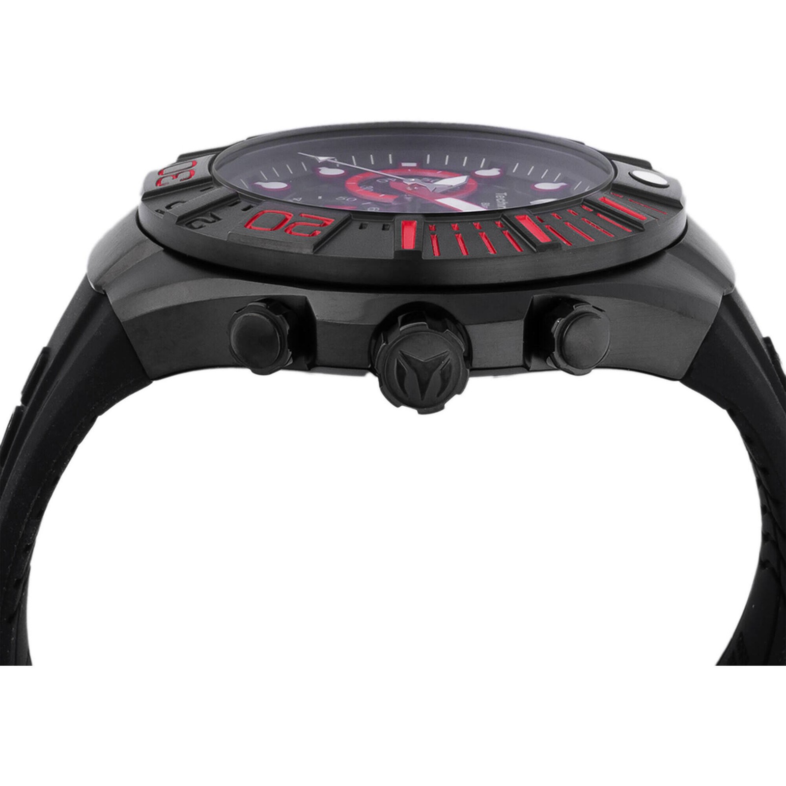 Technomarine Men’s Watch Reef Chronograph Black Silicone Rubber Strap TM-523010