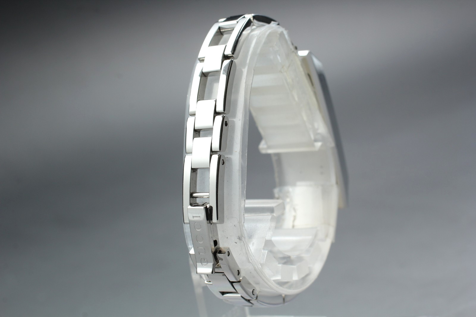 [N MINT /Case] Gucci 110 14mm Pink Shell Dial 3P Dia Silver Quartz Womens Watch