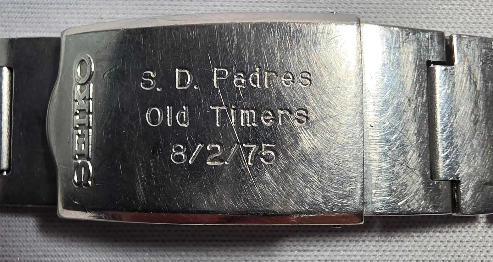 Vintage Seiko Bell-Matic Automatic Blue Alarm Watch Running – SD Padres Engraved