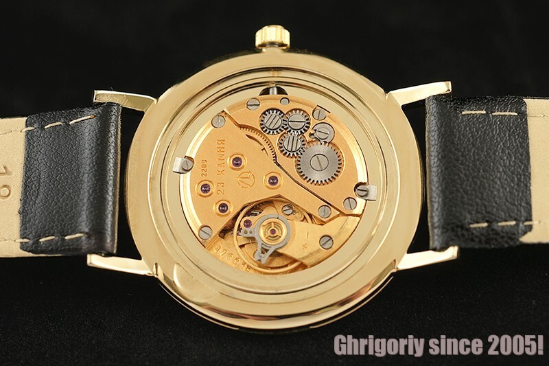 Luxury style Rare dial ultra slim FASHION wrist watch Luch De Luxe 2209 POLJOT