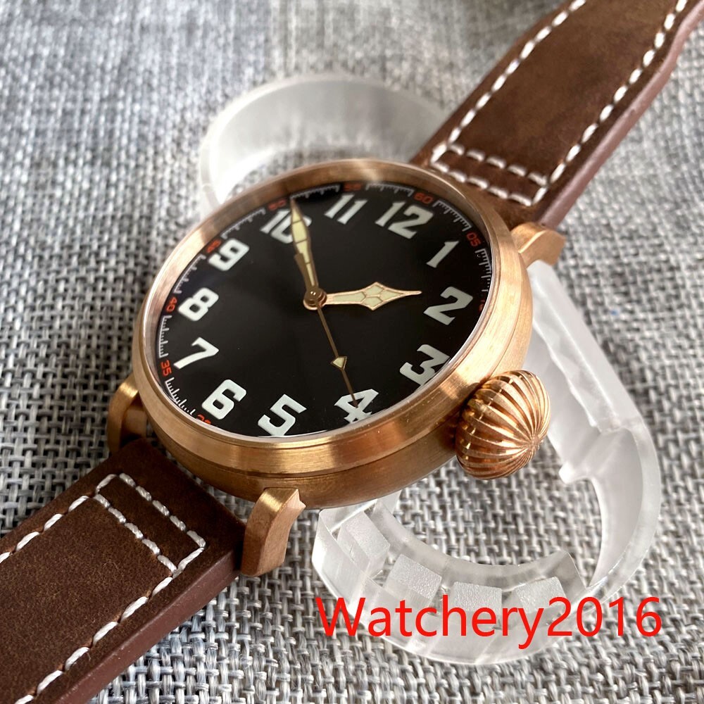 46.5mm Tandorio Big CUSN8 Japan NH35A Automatic Watch For Men Green luminous