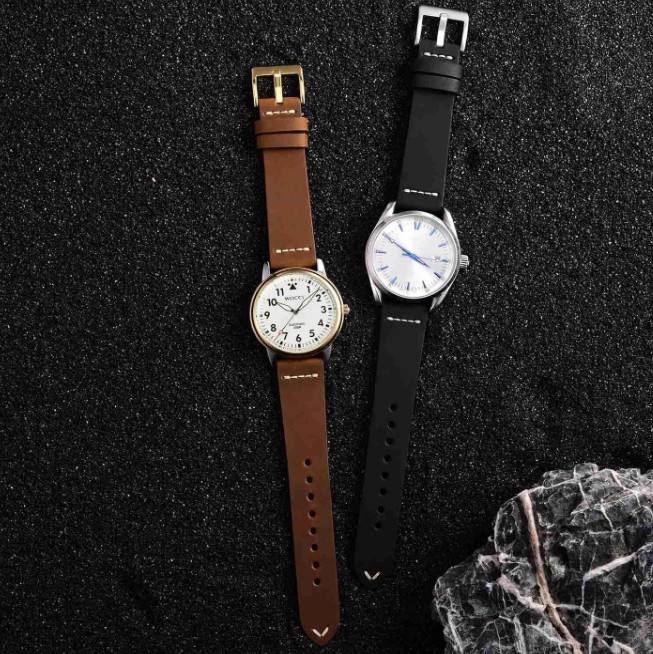 Correa De Reloj Estilo Vintage De Piel Top Grain 17mm Para Hombre Con Hebilla Pl