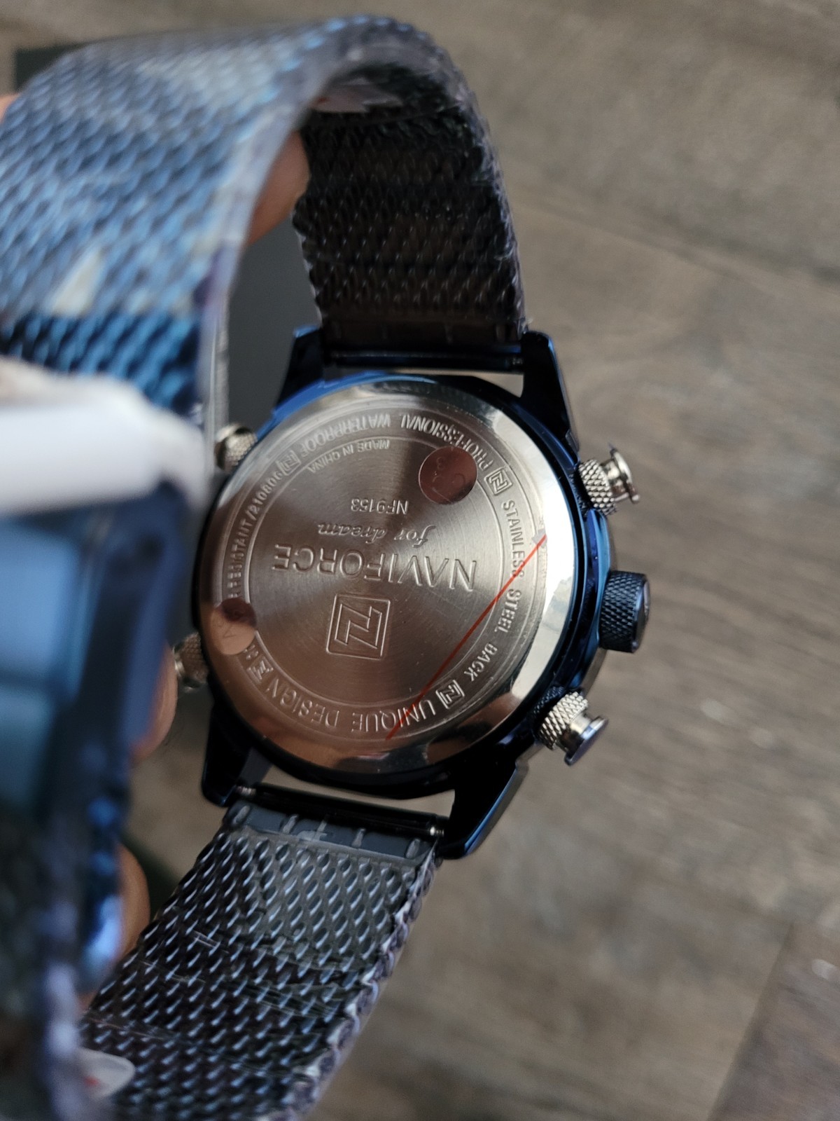 Naviforce Dual Display Chronograph Watch in Stainless Steel For Men