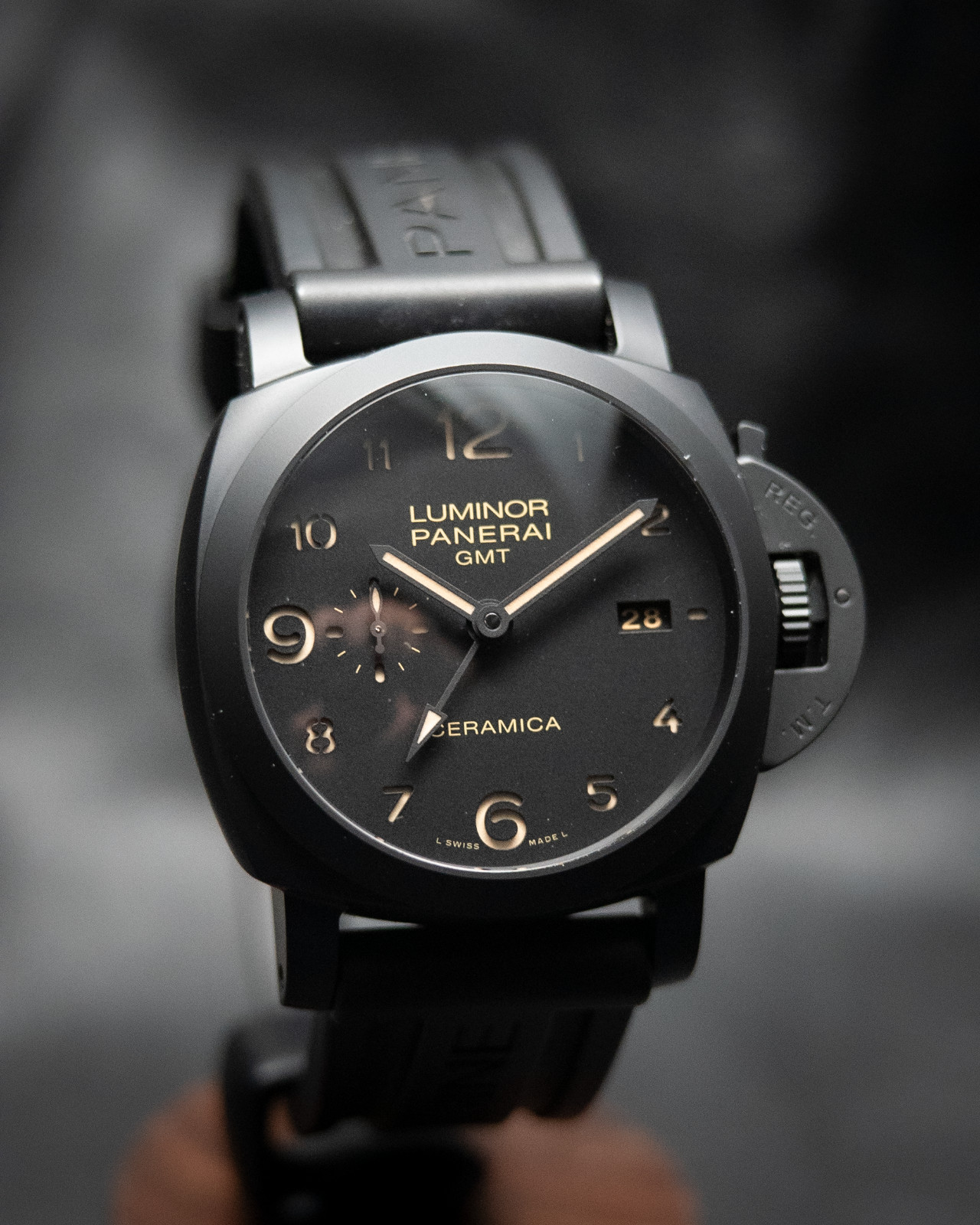 Panerai Luminor GMT Ceramic PAM01441 44mm Black Dial Box & Papers Full Set