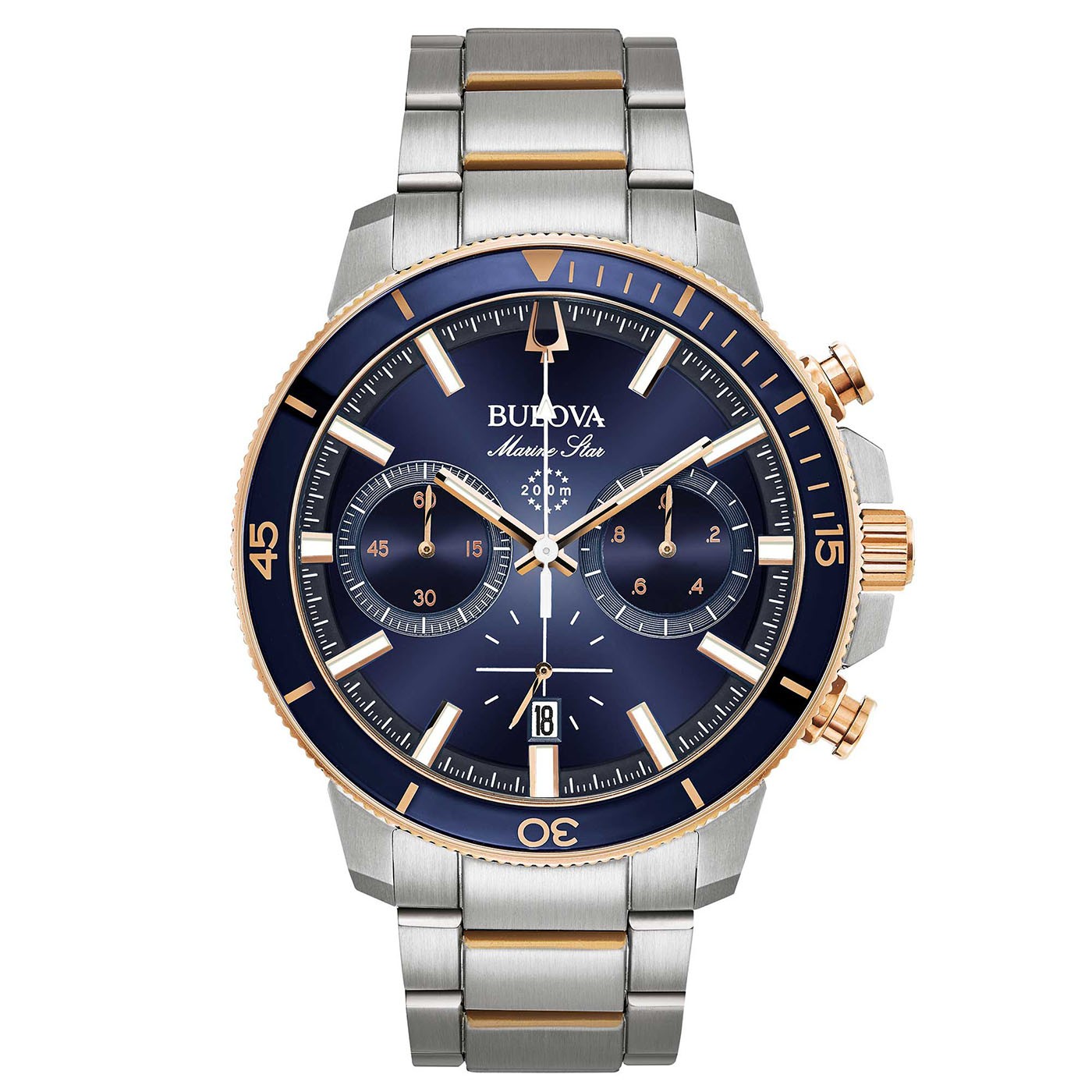 Bulova Marine Star Chrono Collection Rose Gold 98B301 Men’s Watch