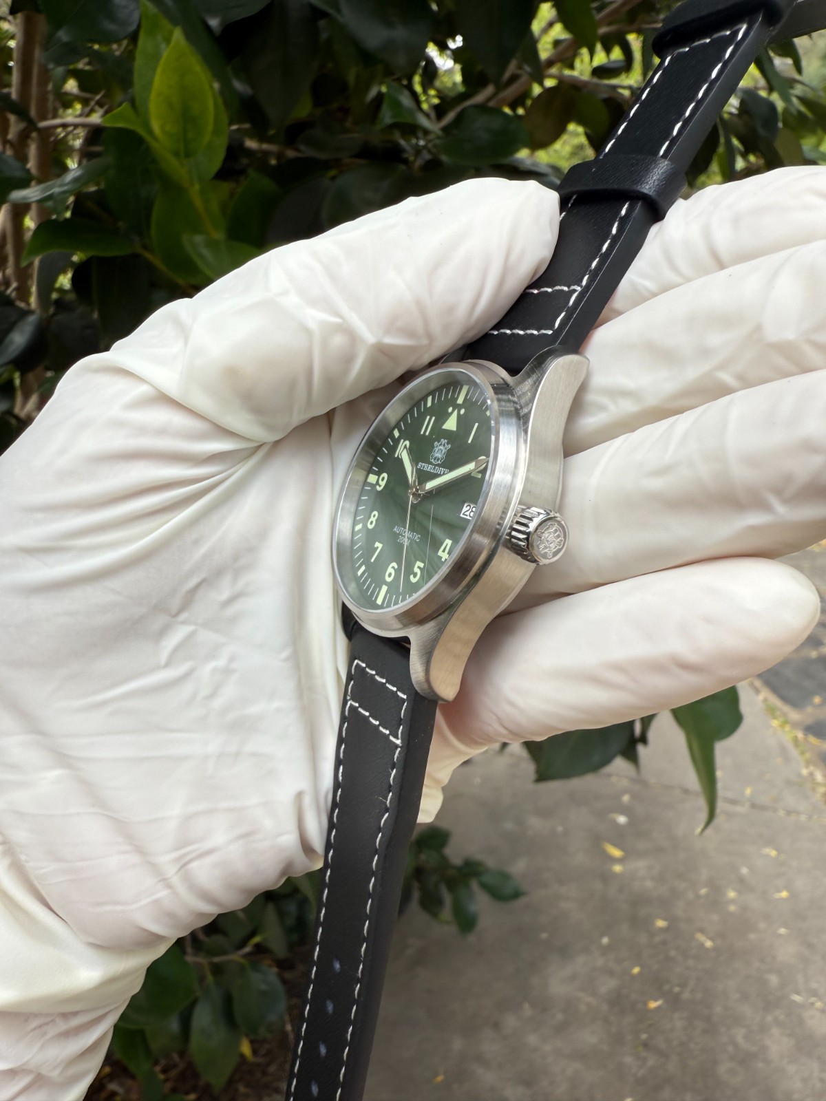 Steeldive SD1940, Mark XVIII Flieger, NH35, Sapphire,Green,Lume,200m Diving,BNIB