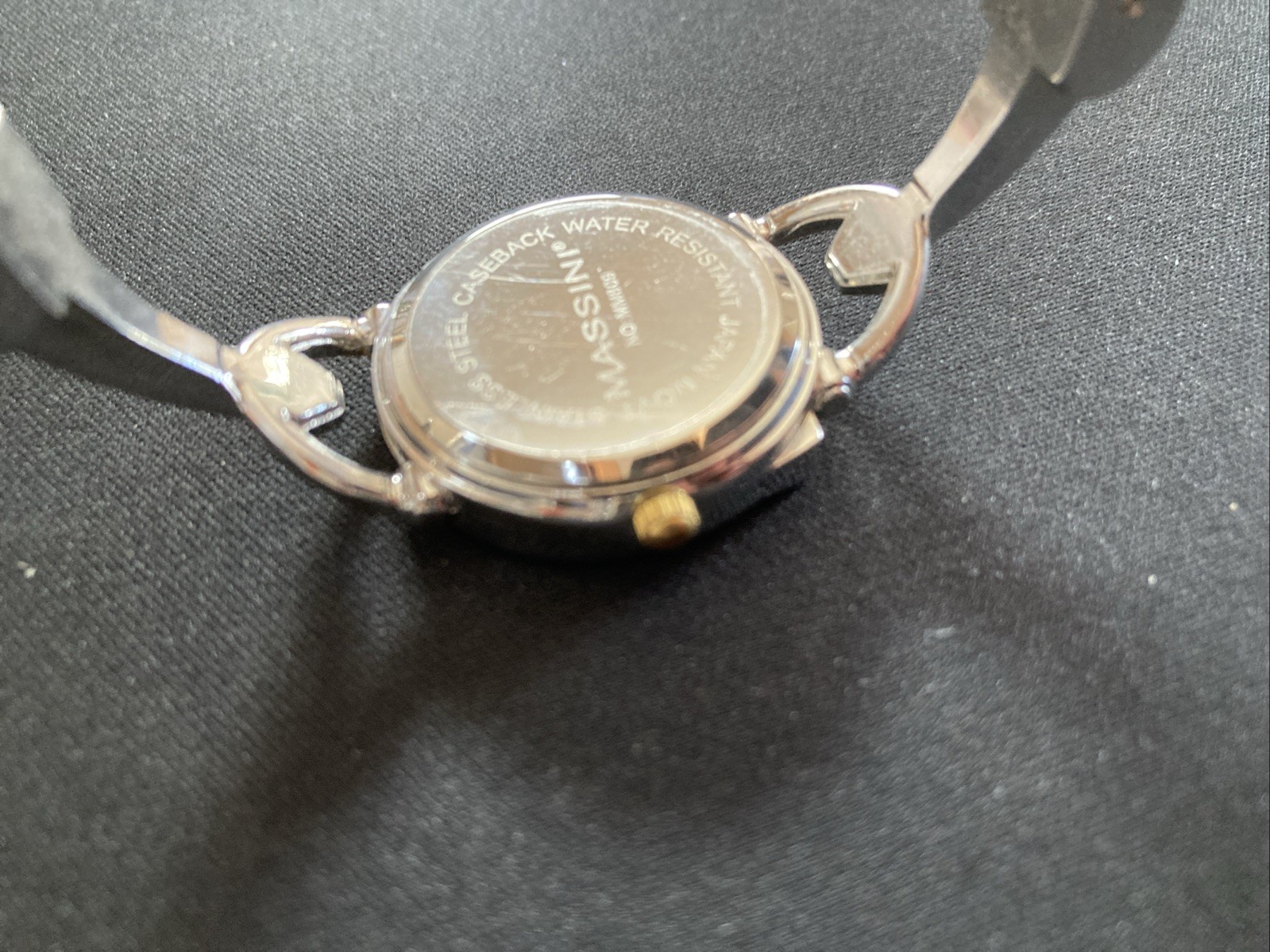 Massini MM809 Women’s Gold Silver Tone Bracelet Watch Large Numbers New Battery