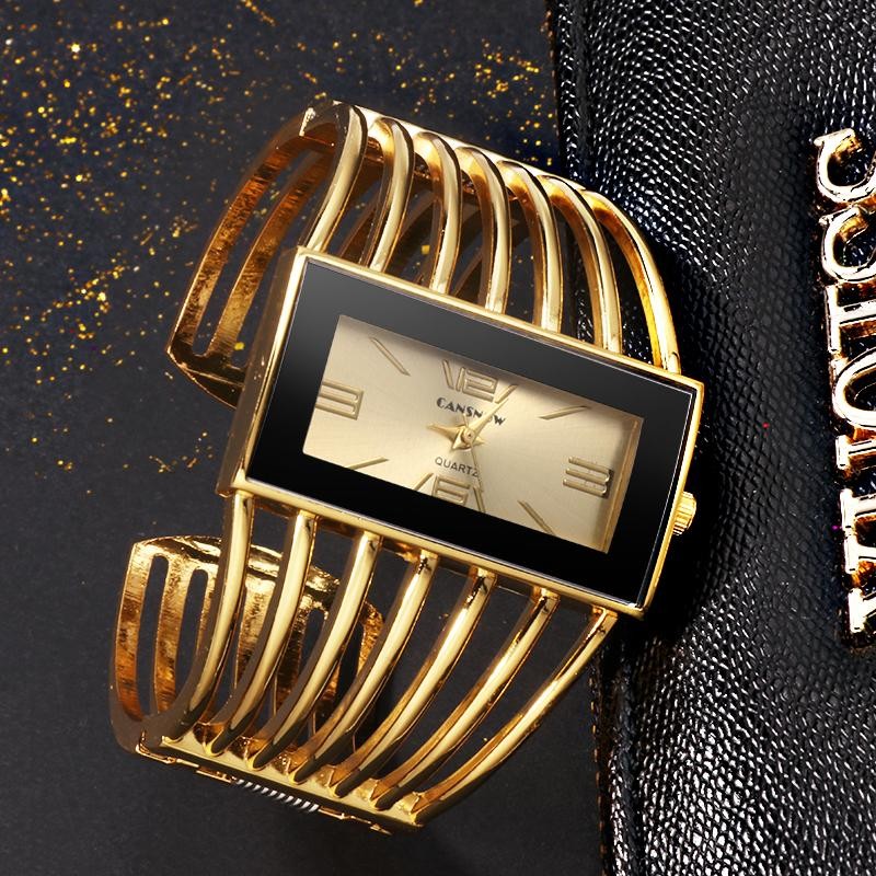 CANSNOW Women’s Rose Gold Bracelet Watch Luxury Fashion Bangle Dress Wristwatch