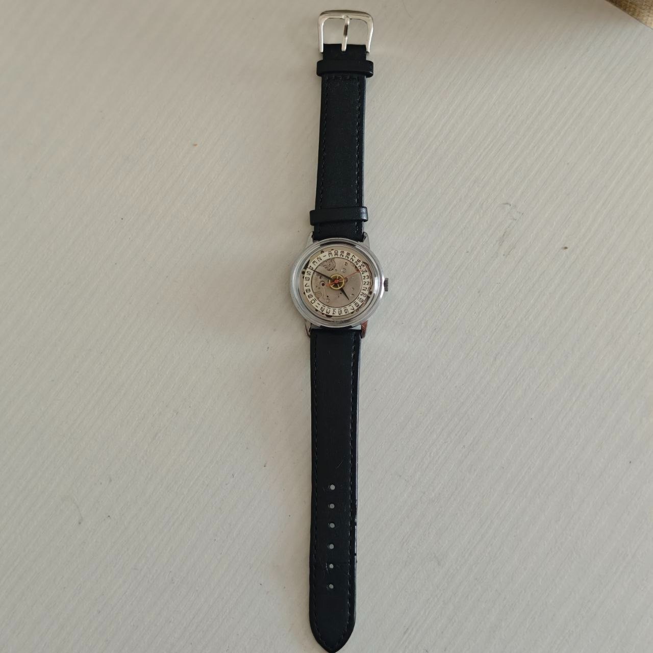 Wristwatch Raketa Skeleton Vintage Steampunk Style Soviet