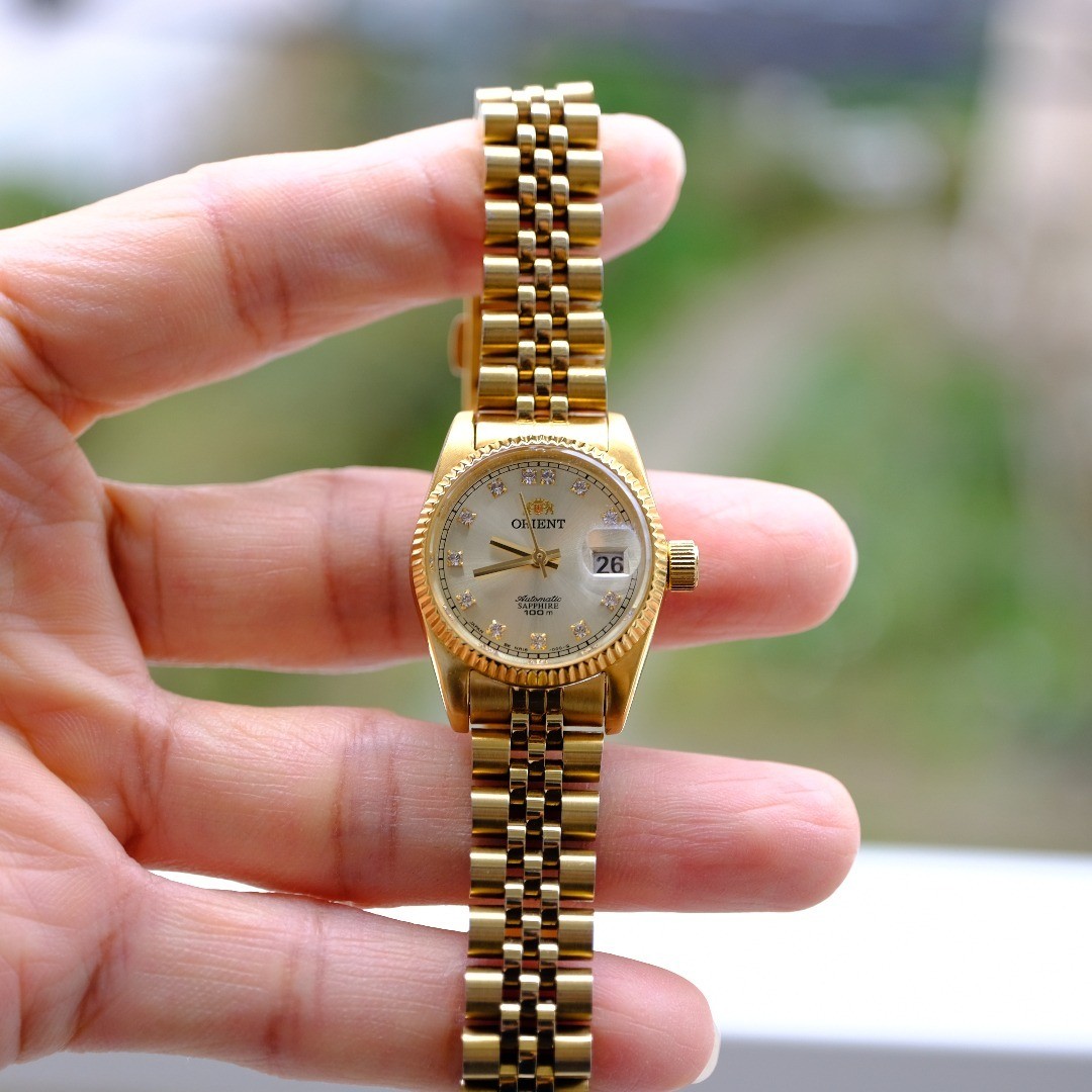 Exc+5 ORIENT President Day-Date Automatic Gold w/Box