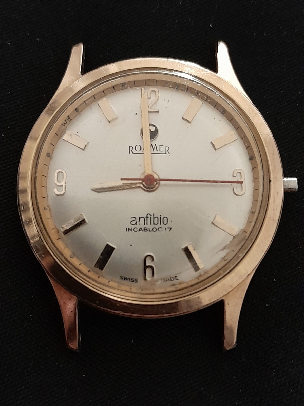 Roamer Anfibio rare 60s vintage watch 30mm 20 mic G plate working spares repair