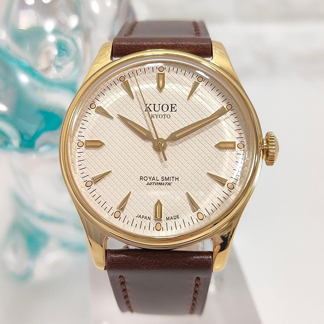 KUOE Kyoto Royal Smith 90-006 Automatic Watch Ivory Waffle Dial MIYOTA Japan Mad