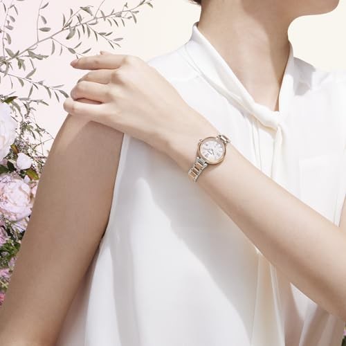 SEIKO LUKIA SSQW082 Quartz Analog Women Pink-Dial Pink|Gold|Silver-Band Wristwat