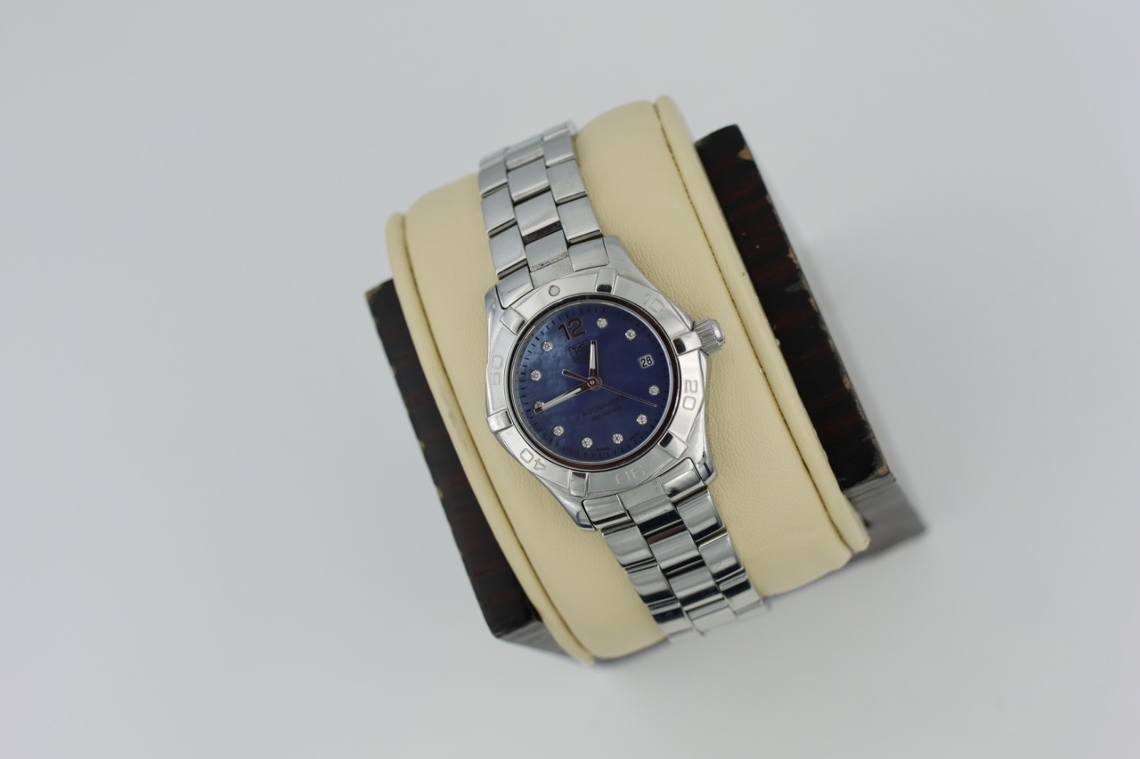 Tag Heuer WAF1419.BA0824 Womens Aquaracer Quartz Watch Diamonds Blue Purple 300M