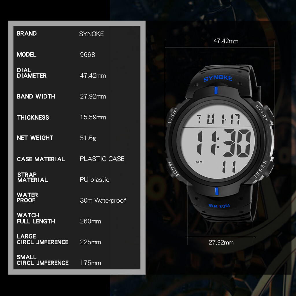 US Men Waterproof Sports Watch Casual Luminous Stopwatch Alarm Simple Army Watch