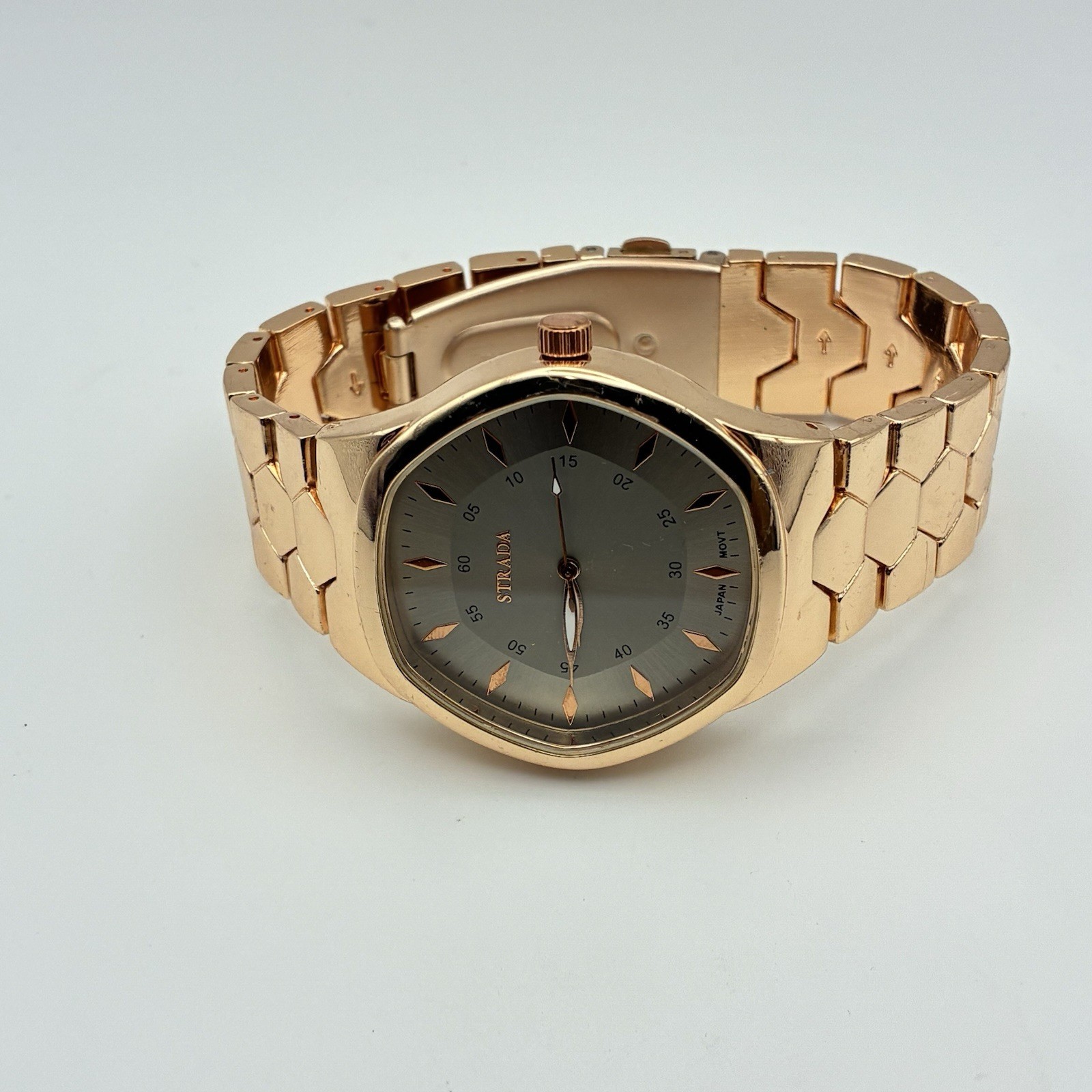 STRADA Men’s Watch Quartz Bronze Copper Water Resistant Stainless Steel