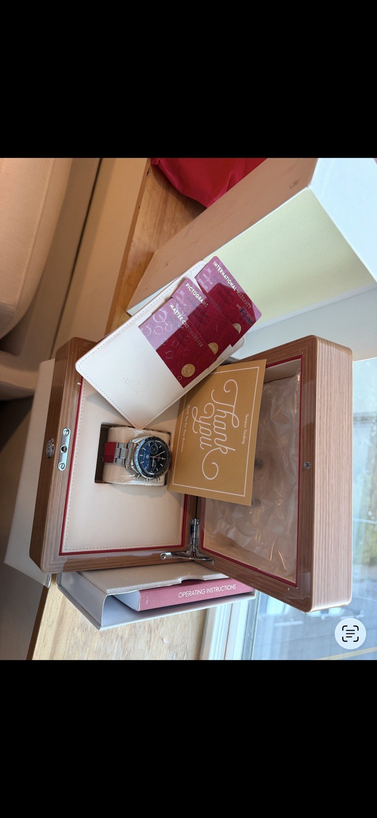OMEGA Speedmaster Moonphase Co-Axial Chronograph 44.25mm Black Dial Box