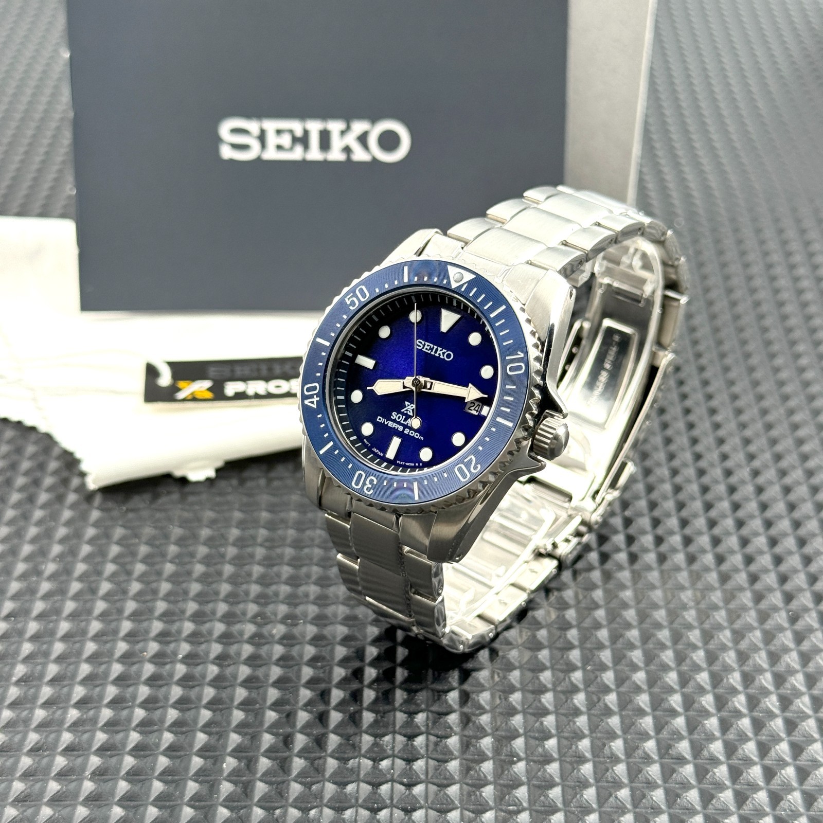 Seiko Prospex Sea Solar Dive Automatic SNE585 Blue Dial Men’s Watch 38.5mm