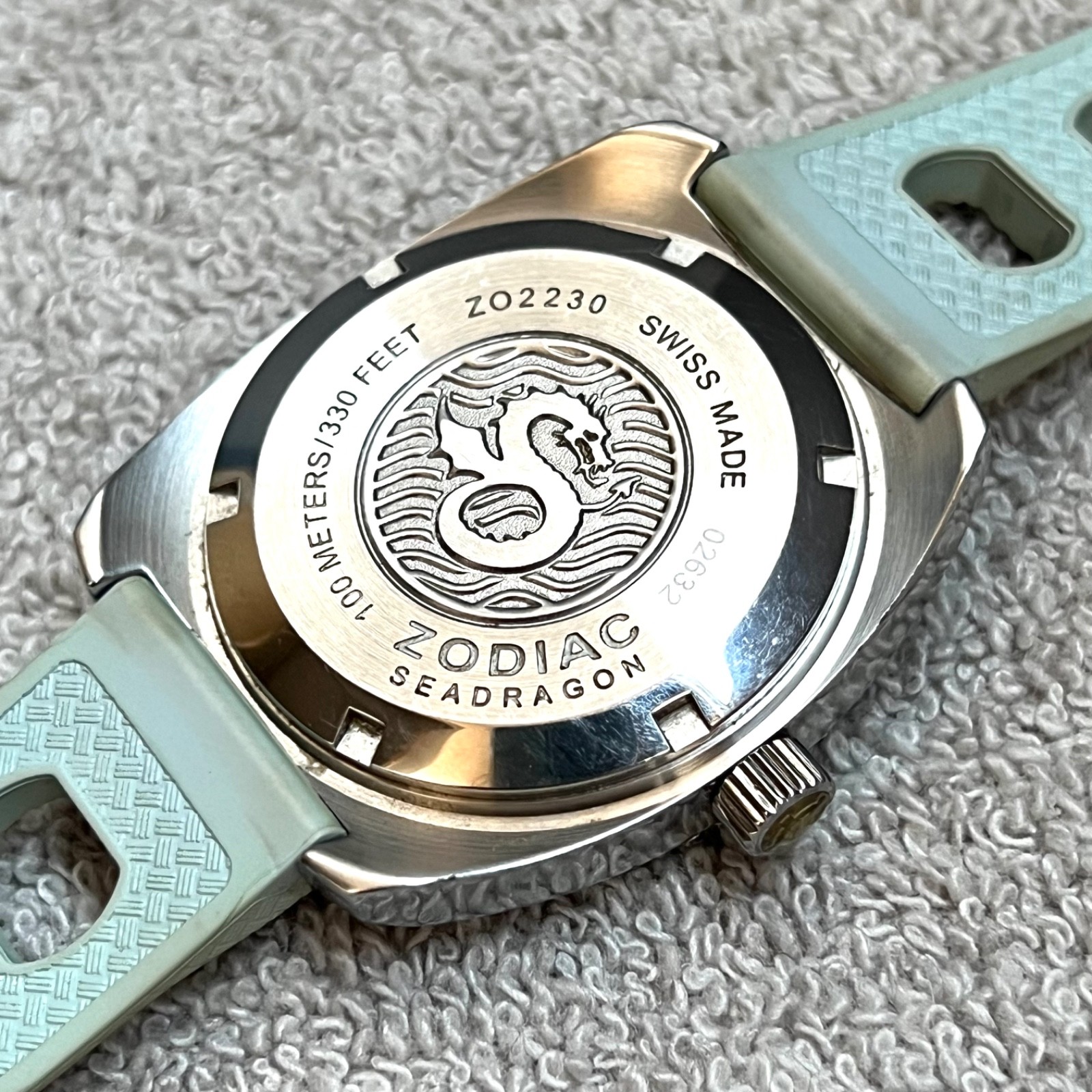 Zodiac Seadragon ZO2230 Skindiver Watch Blue Bazel Blue Dial Swiss Made 100M