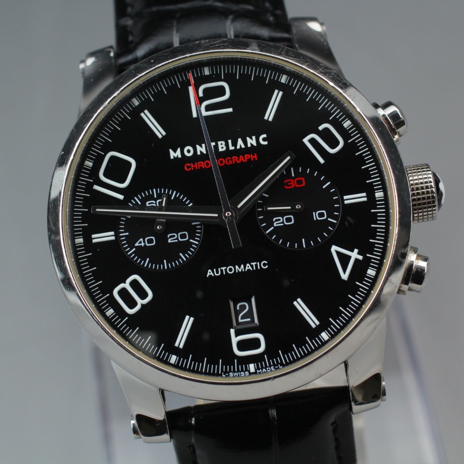 MONTBLANC Timewalker 7069 Automatic Chronograph Black Men’s Watch 43mm JAPAN