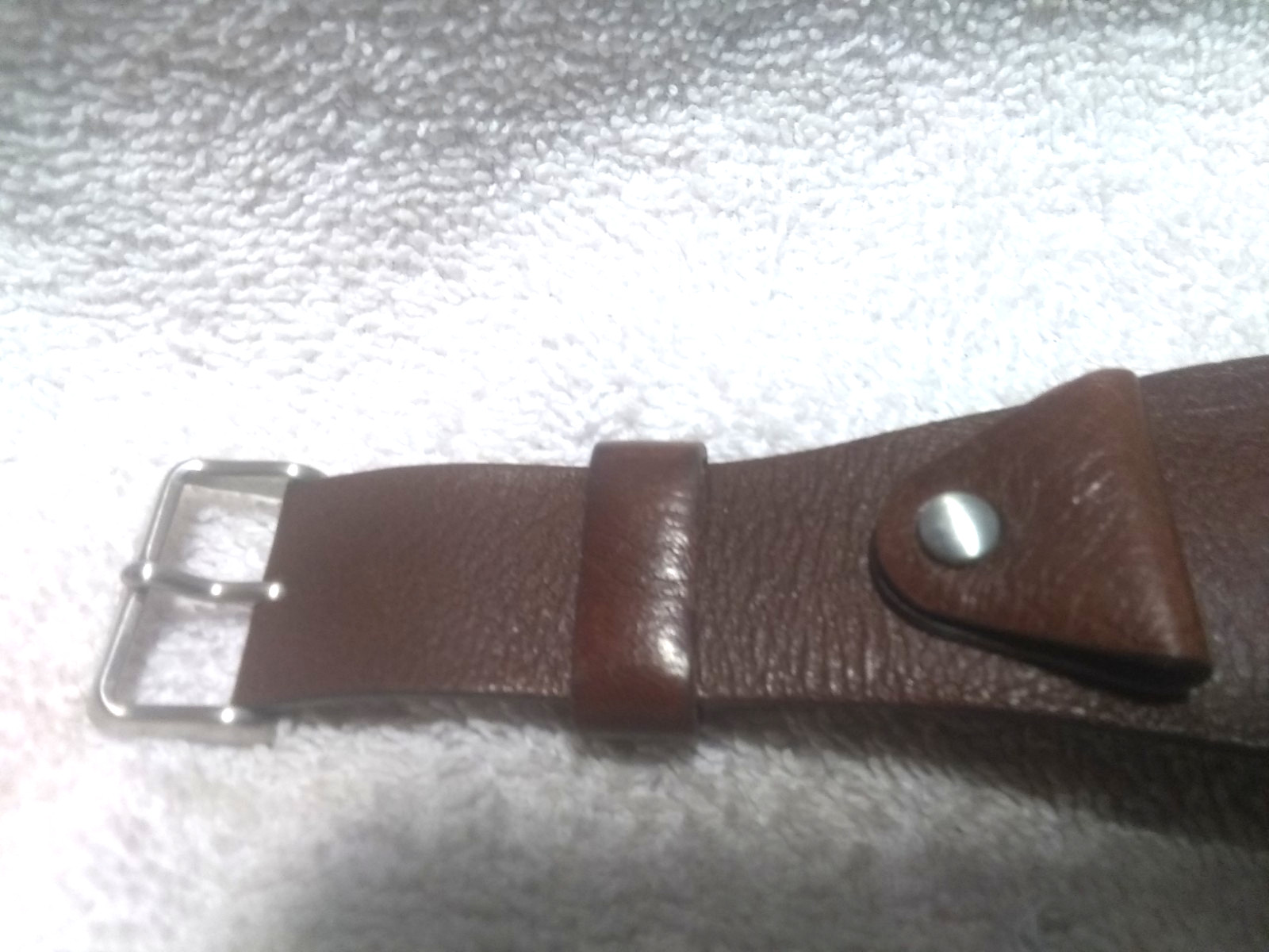 Fossil Watch Brown Leather Replacement Band 1 Piece Strap Great Shape