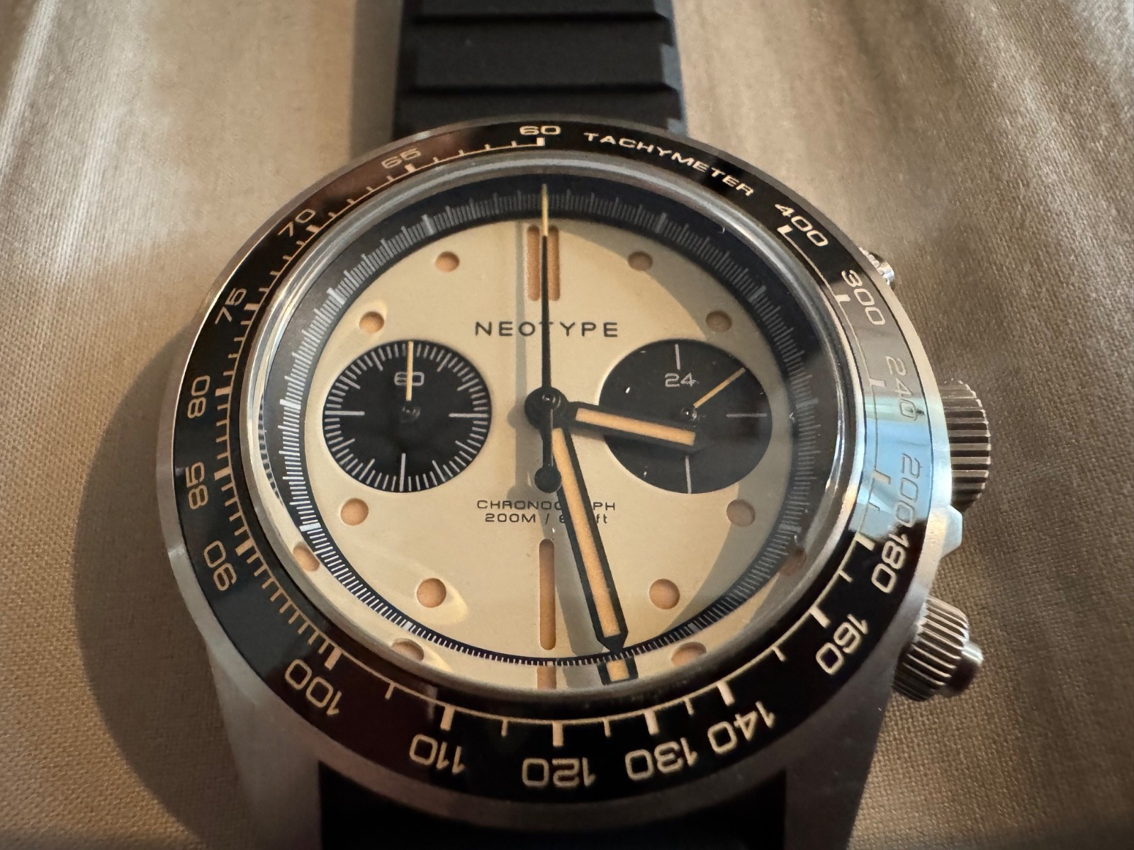 Neotype LM02 TYPE C Panda Chronograph Watch Limited New