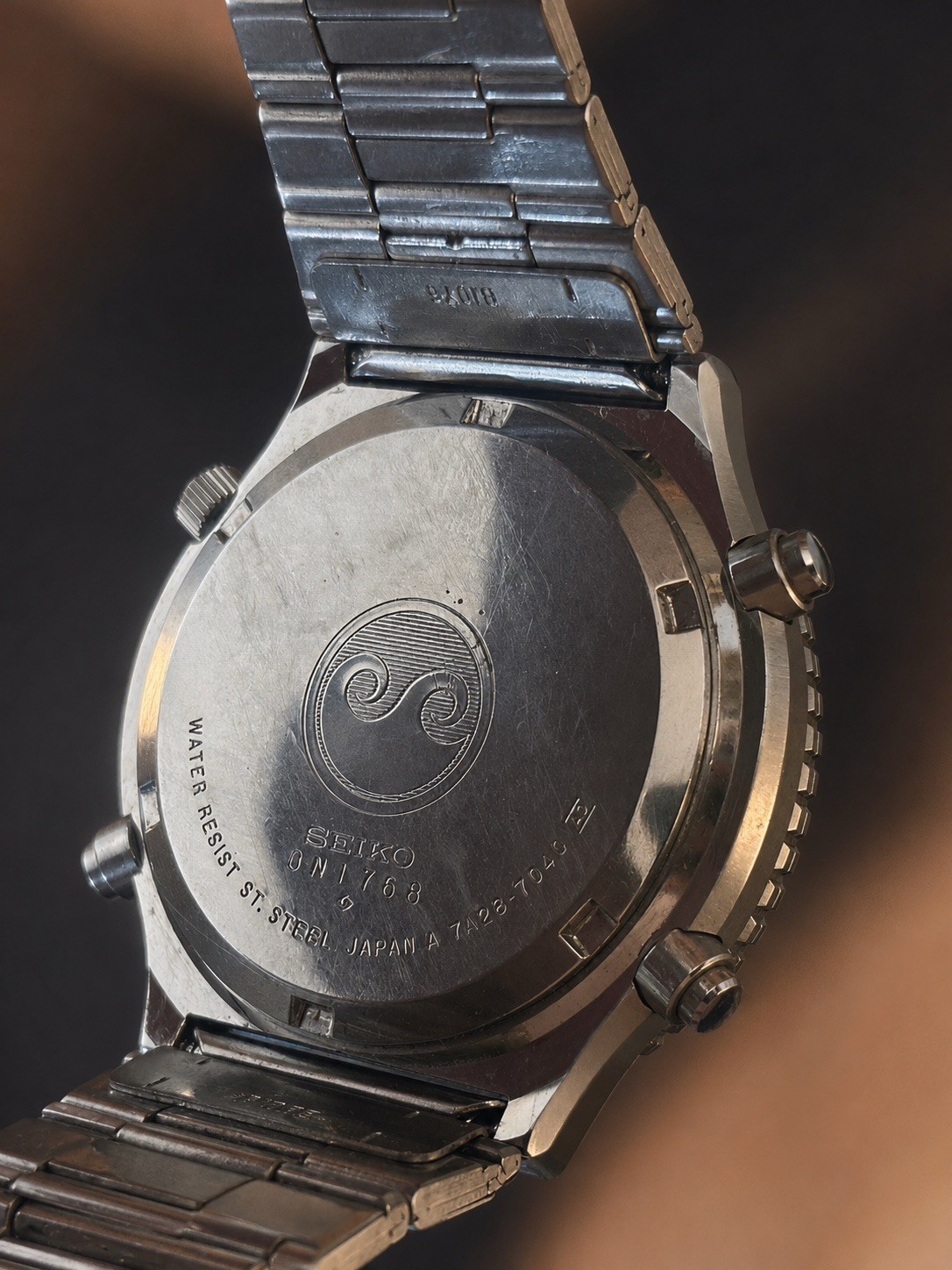 😍RUNS PERFECT! Vintage 1980s SEIKO SPEEDMASTER Ref 7A28-7040 40mm Quartz Chrono