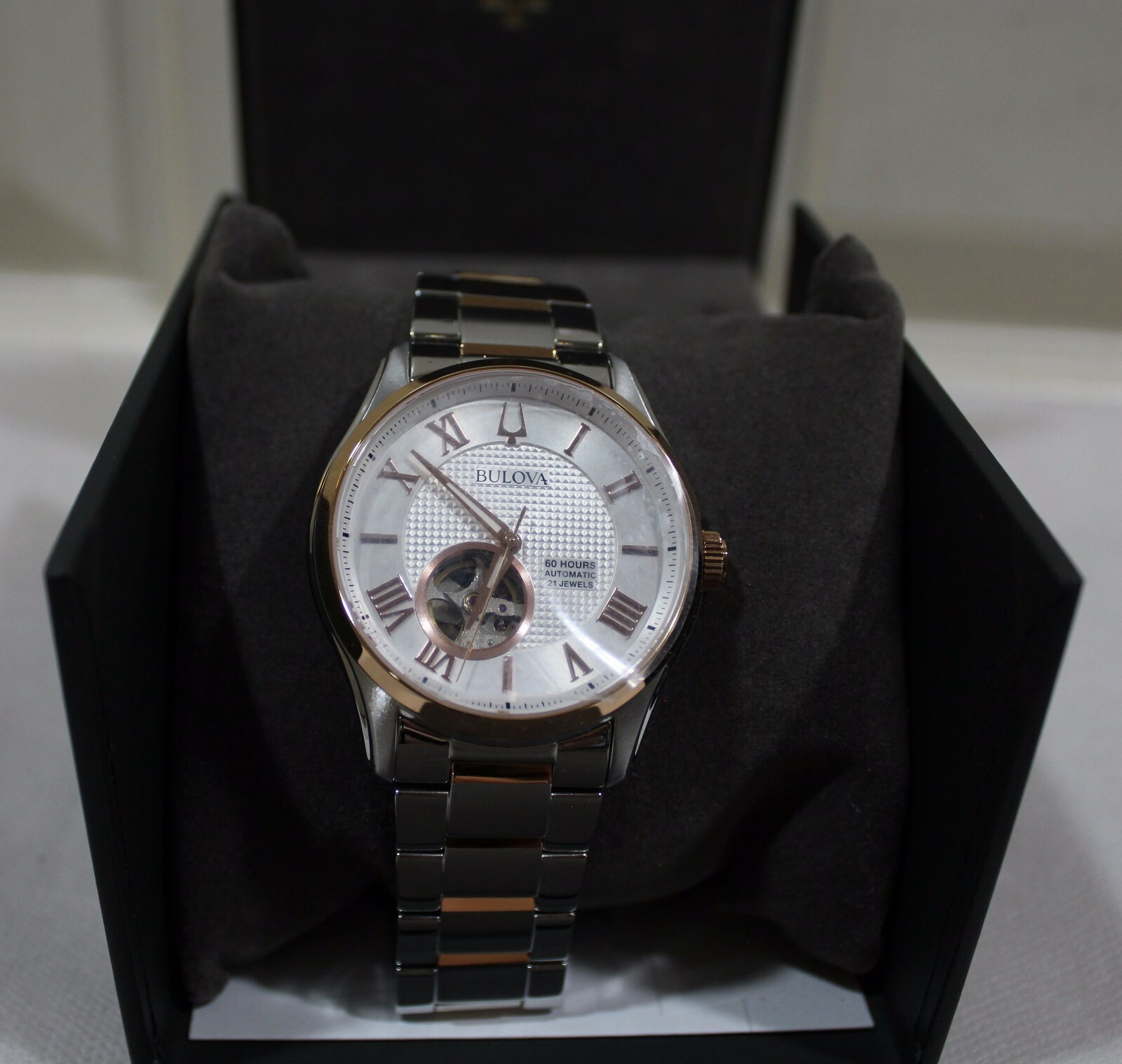 Brand New Bulova Wilton Automatic Silver-Tone Stainless Steel Watch (98A213)