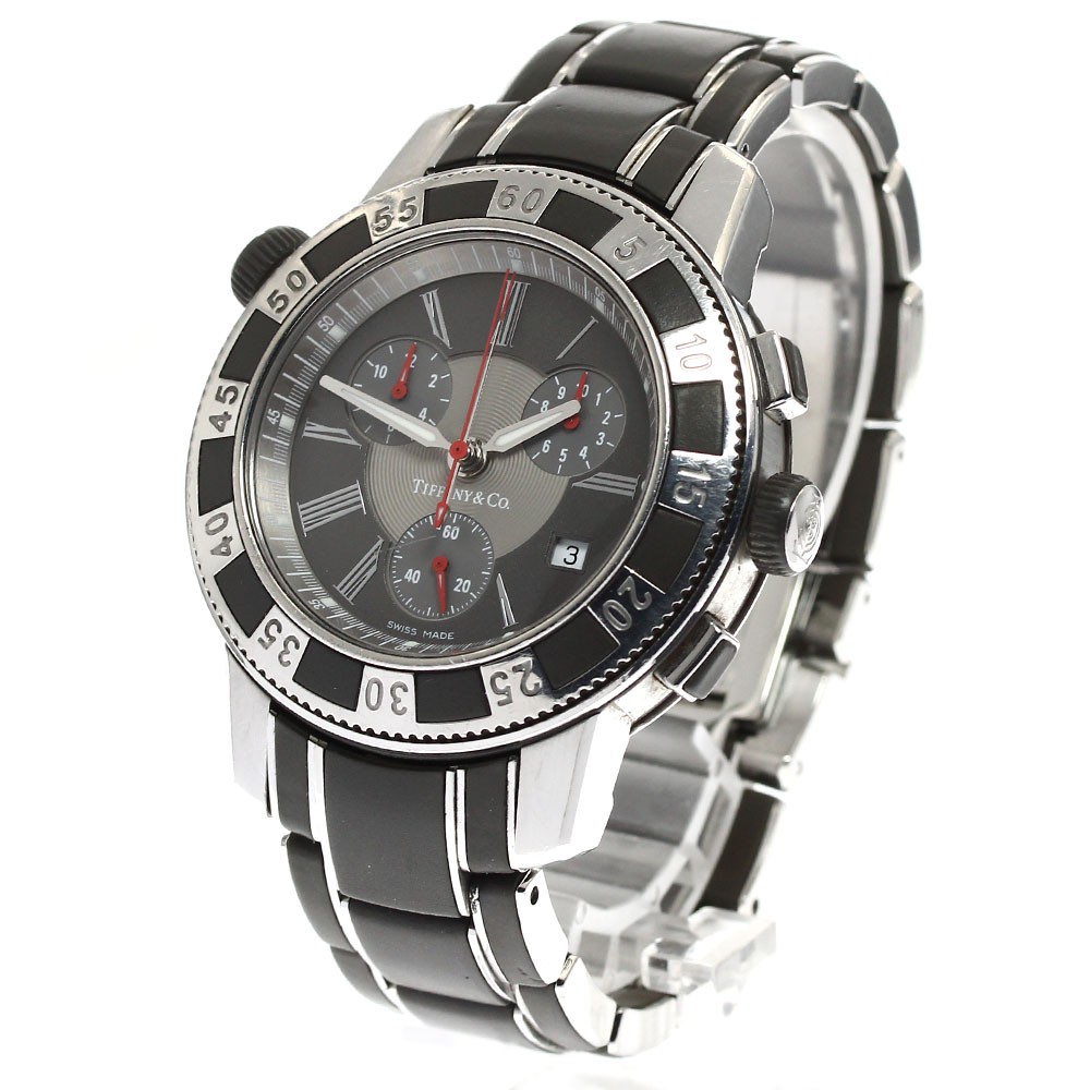 TIFFANY&Co. Mark T-57 Date Chronograph gray Dial Quartz Men’s Watch_902520