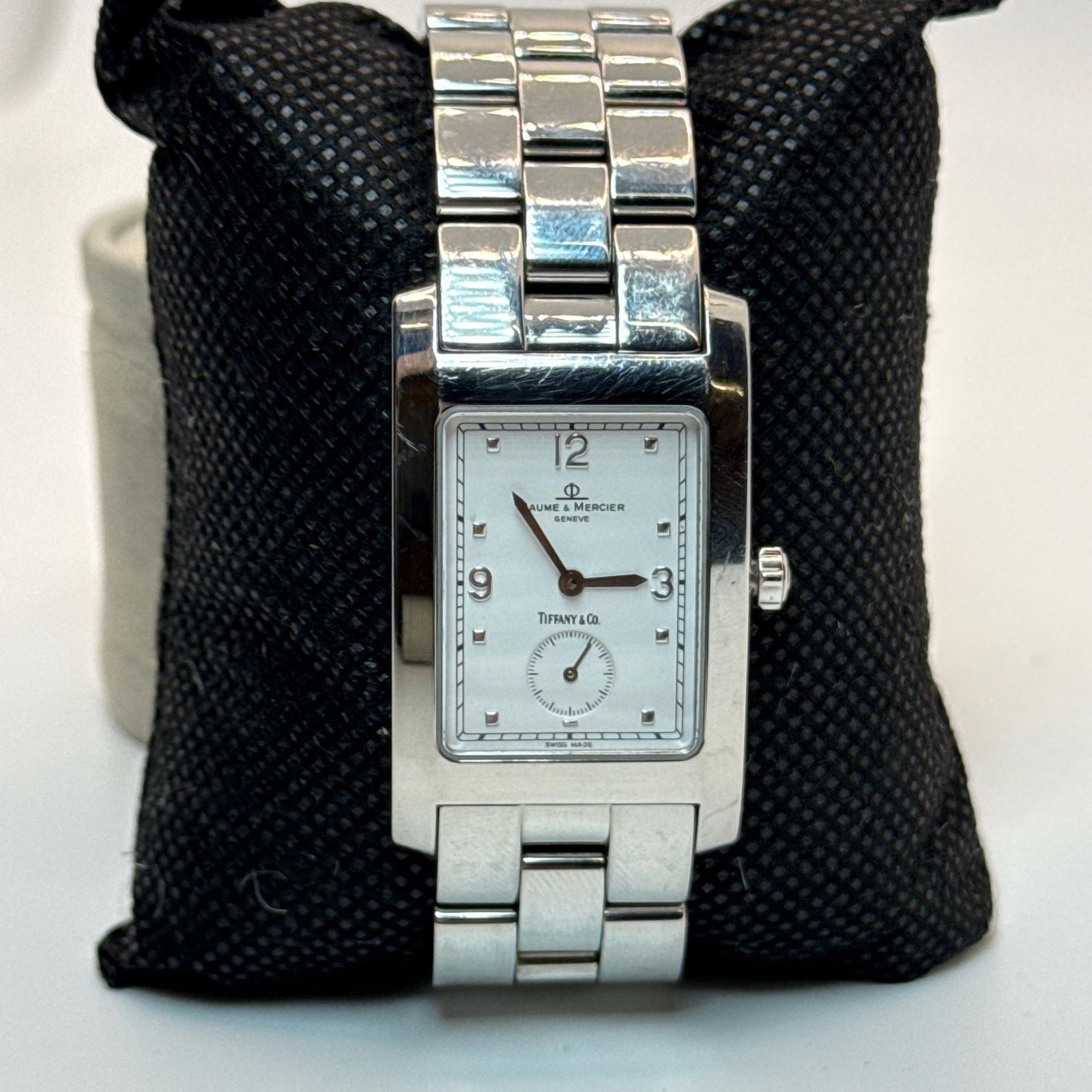 Baume Mercier Stainless Tiffany & Co Tank-Style Watch