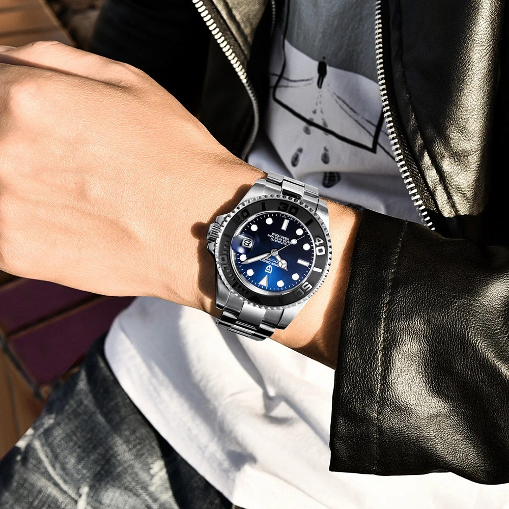 PAGANI DESIGN PD1651 Automatic Men’s Watch Sapphire Ceramic Bezel Miyota 8215
