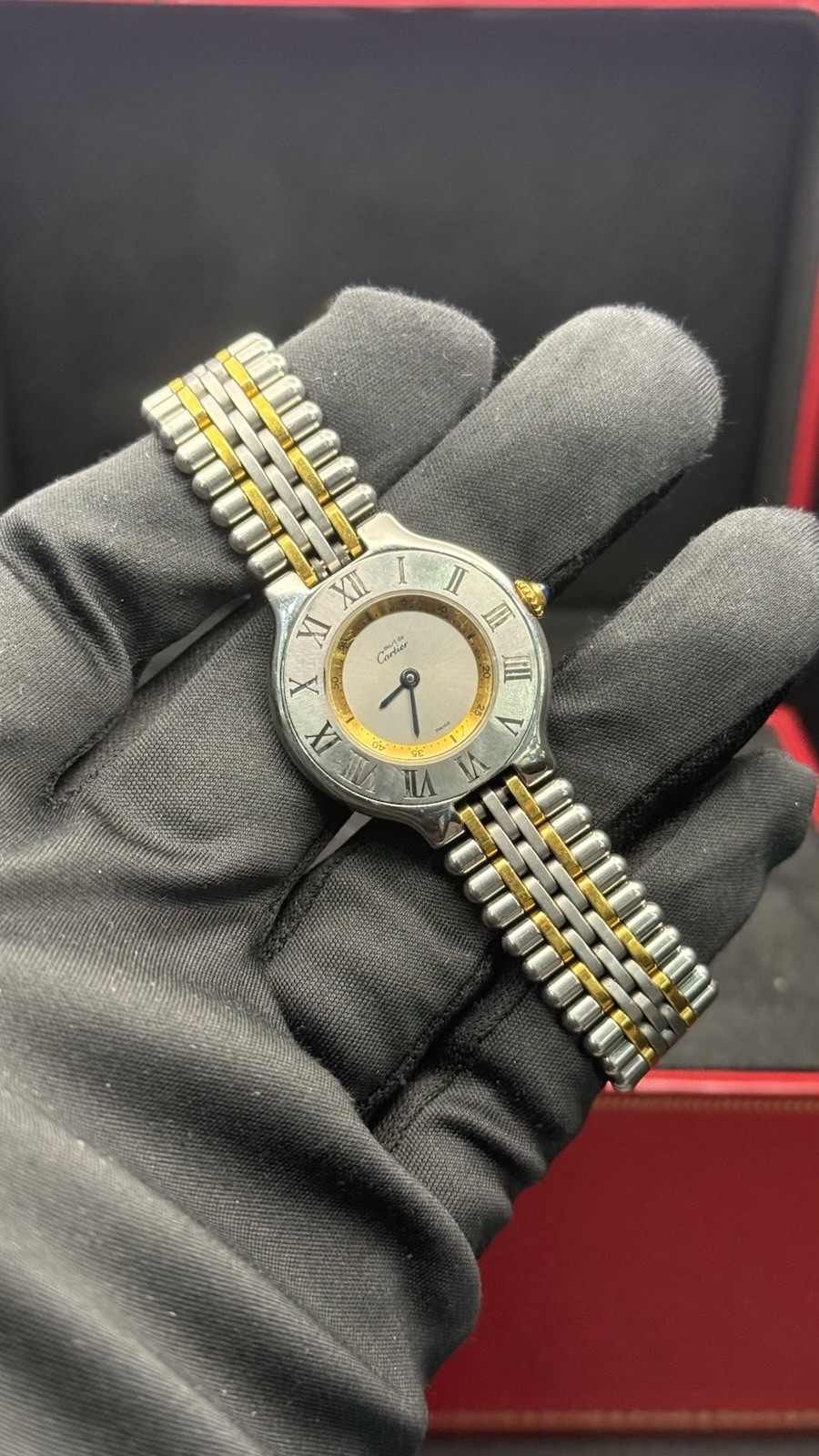 Cartier Must de Cartier 21 Swiss Quartz Two-Tone 26mm Roman Dial w/ Box