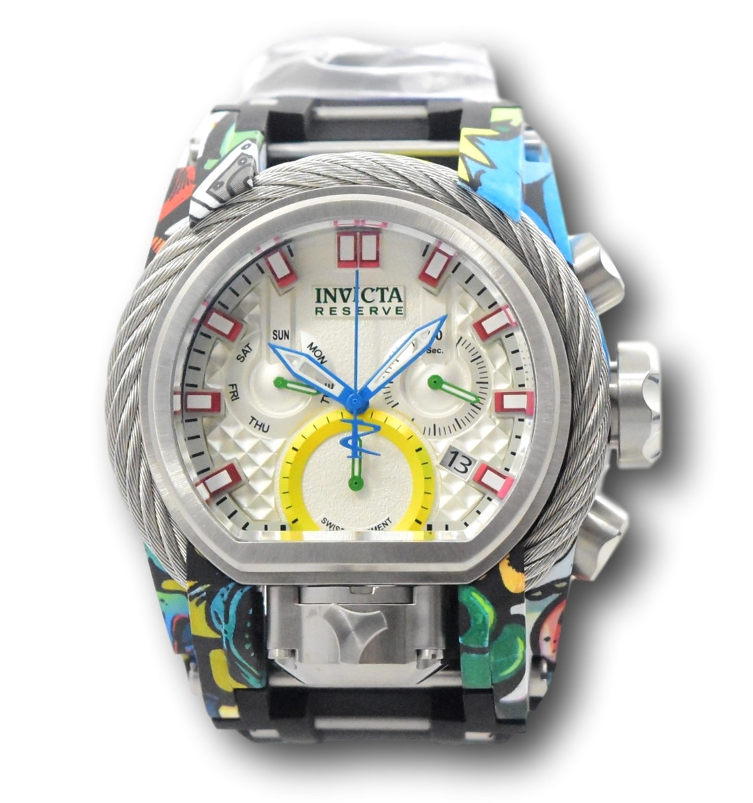 Invicta Reserve Bolt Zeus Magnum 52mm Graffiti Hydroplated Chrono Watch 32803