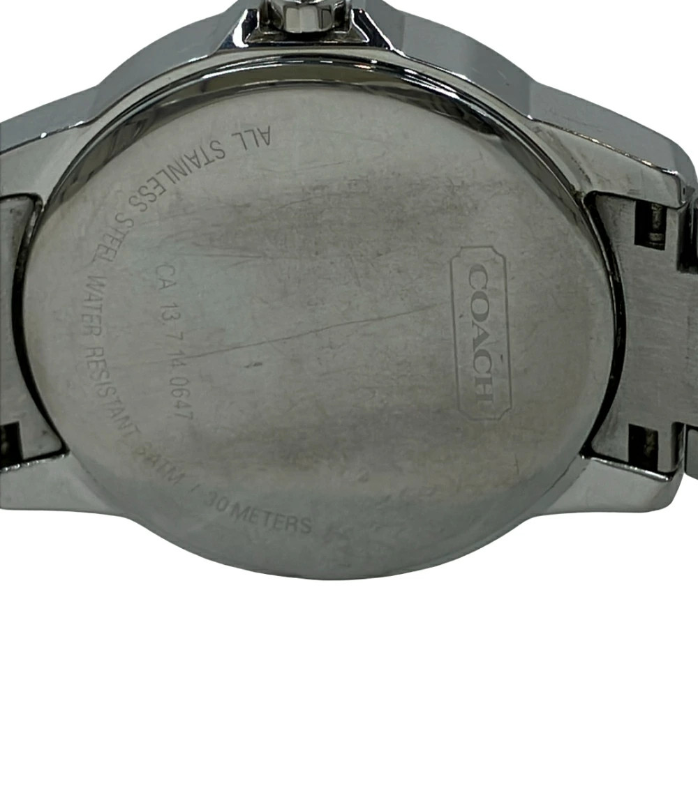 [A2R] 1 until 14th 23 59 Used Coach Quartz Watch Pink [w3t]