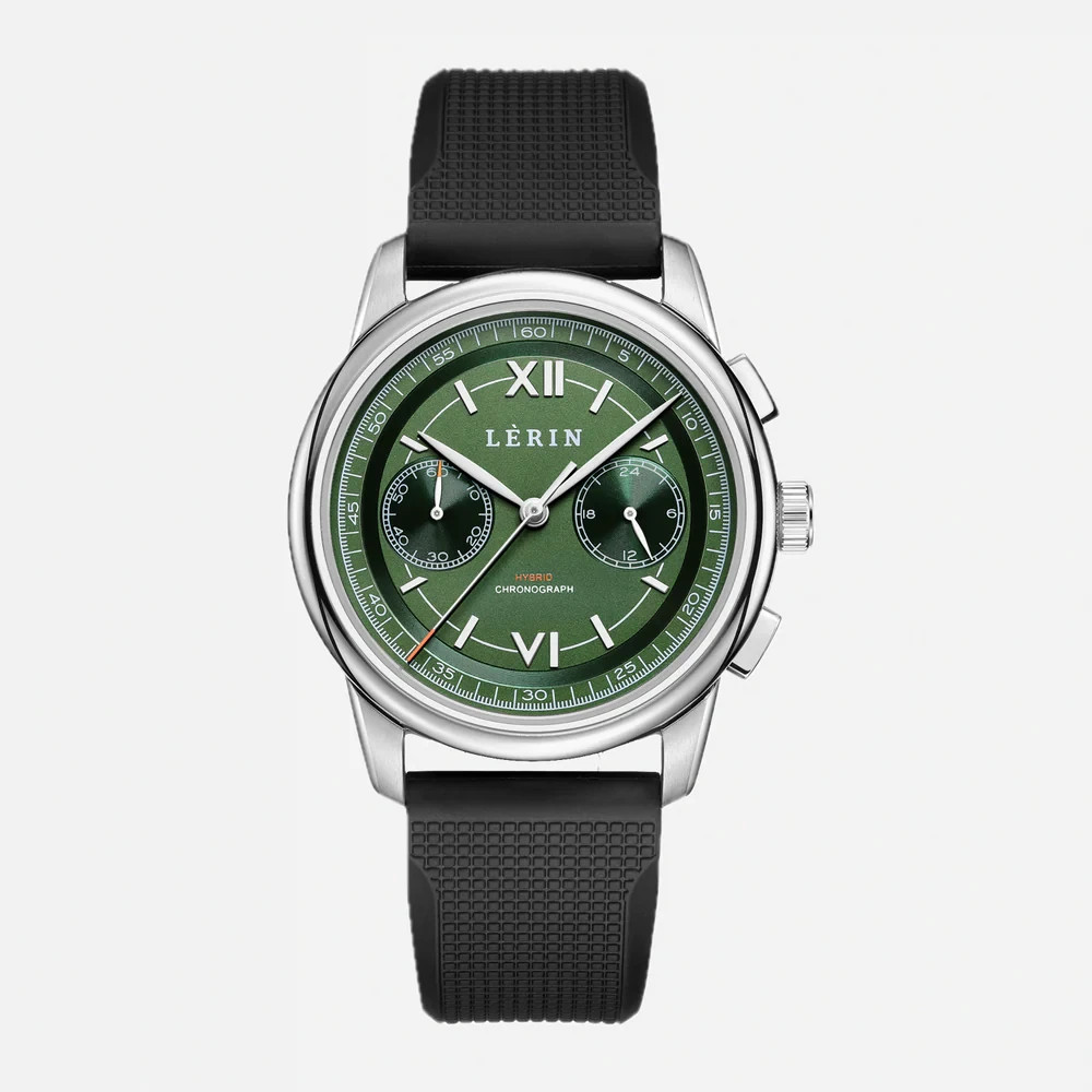 LÈRIN Hybrid Chronograph – Pine Green Steel