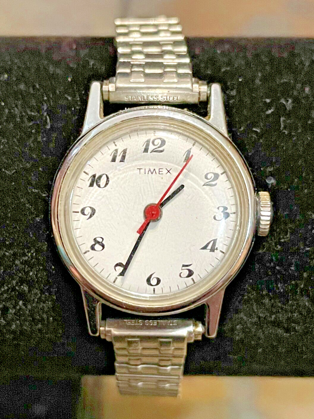 Vintage Chrome Plated Silver Tone Timex Women’s Watch