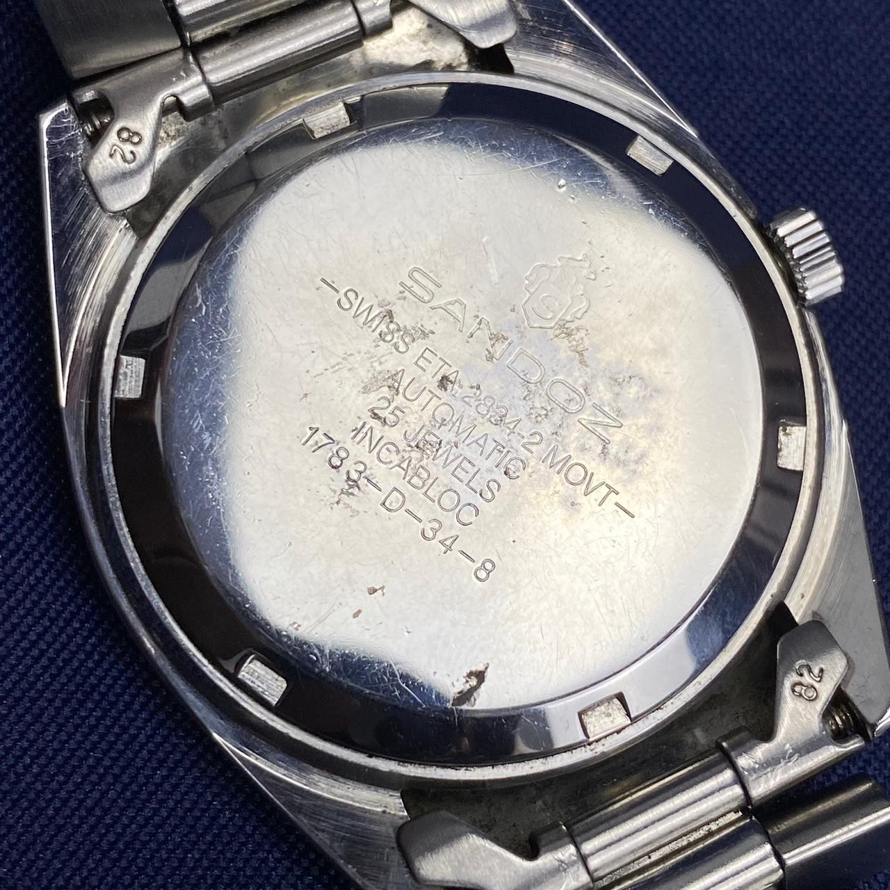 RARE Sandoz President Day Date Automatic ETA 2834-2 Vintage Swiss Watch 1980s